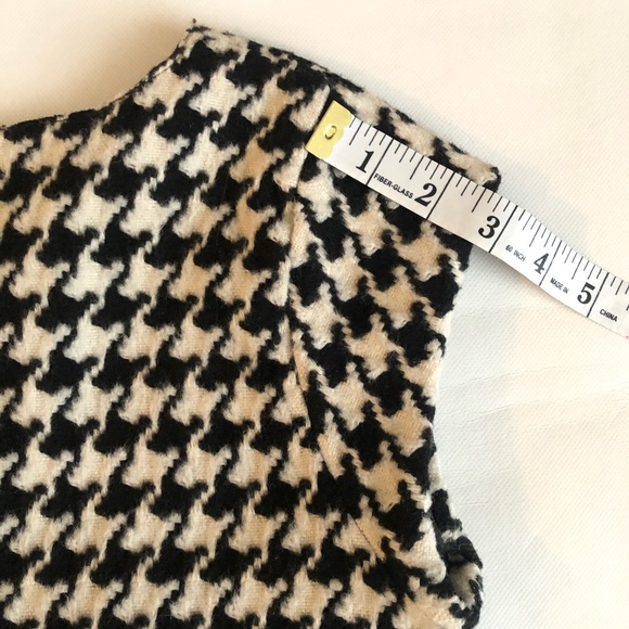 Knitted Dove Wool Gingham Short Sleeve Dress - Picture 7 of 10